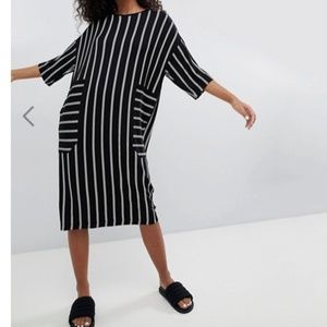 ASOS Monki Midi Stripe T-Shirt Dress